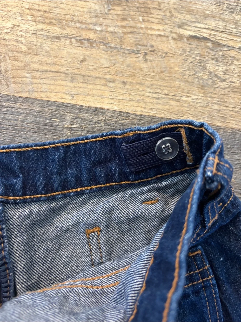 Old Navy Dark Blue Denim Girls Frayed Hem Shorts